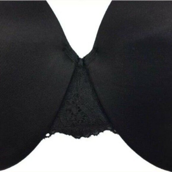 Cacique Lane Bryant Womens Bra Smooth Satin Full Coverage with Lace 42F Black - Picture 6 of 10